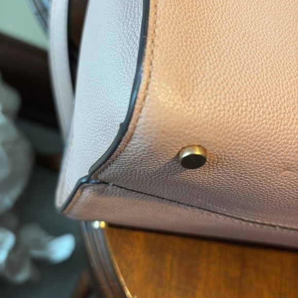 Kate Spade Satchel Crossbody bag pebble leather dusty Rose ♠️ gold tone decor - Picture 14 of 17